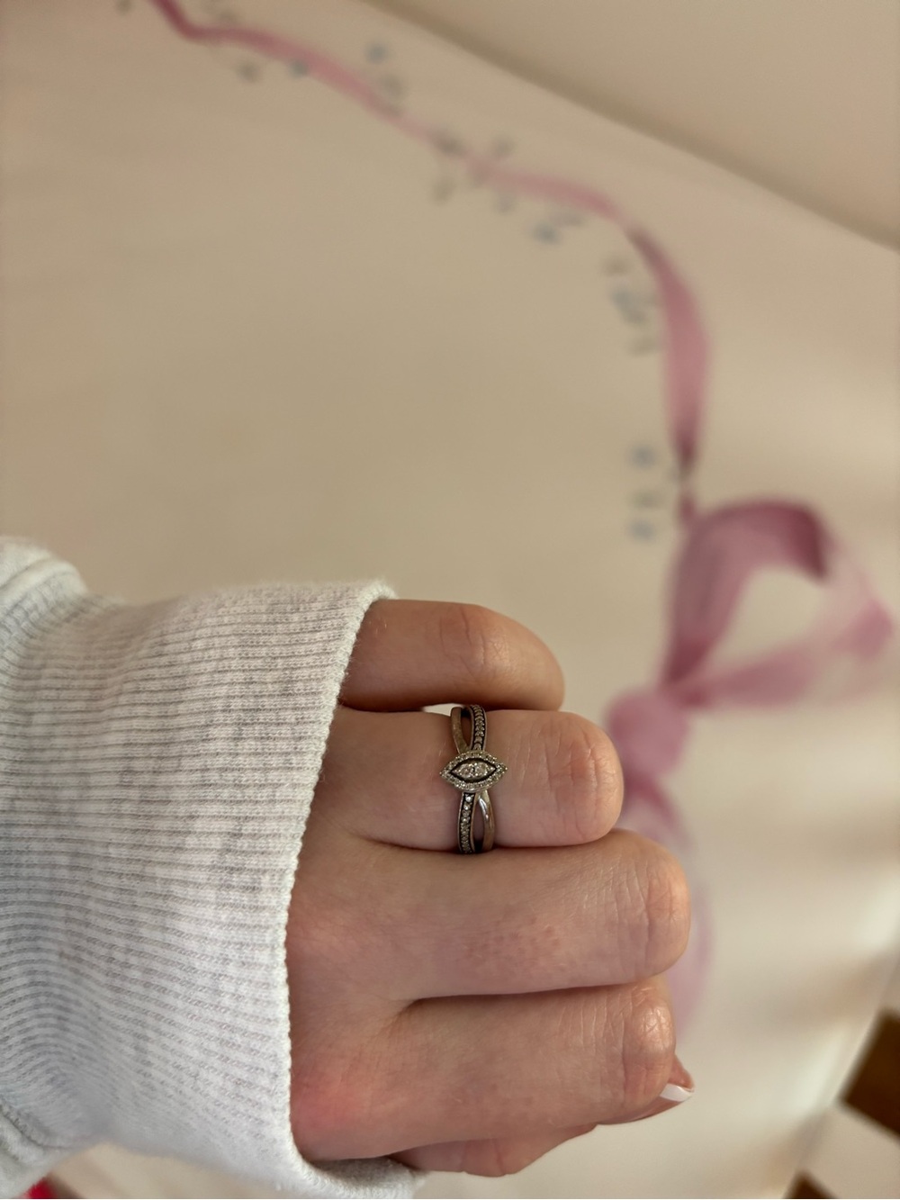 Sterling Silver Fashion Diamond Ring